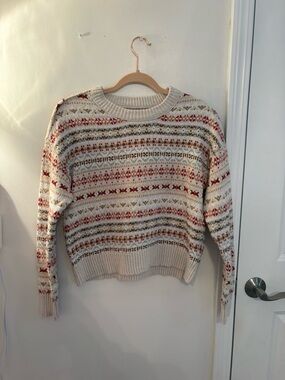 Cozy Cream Fair Isle Knit Sweater - Women's